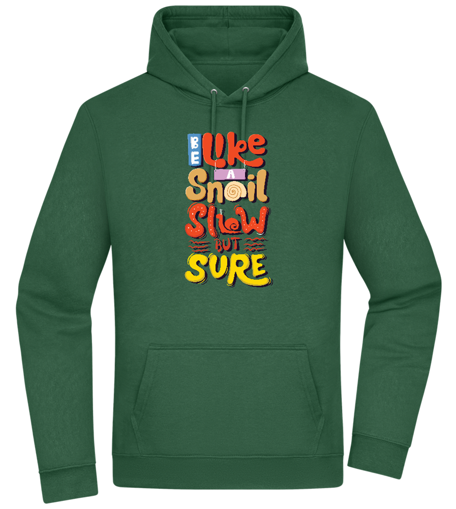 Slow but Sure Design - Premium Essential Unisex Hoodie_GREEN BOTTLE_front