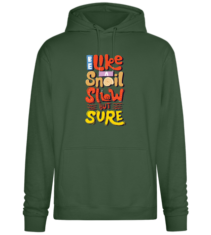 Slow but Sure Design - Premium Essential Unisex Hoodie_GREEN BOTTLE_front