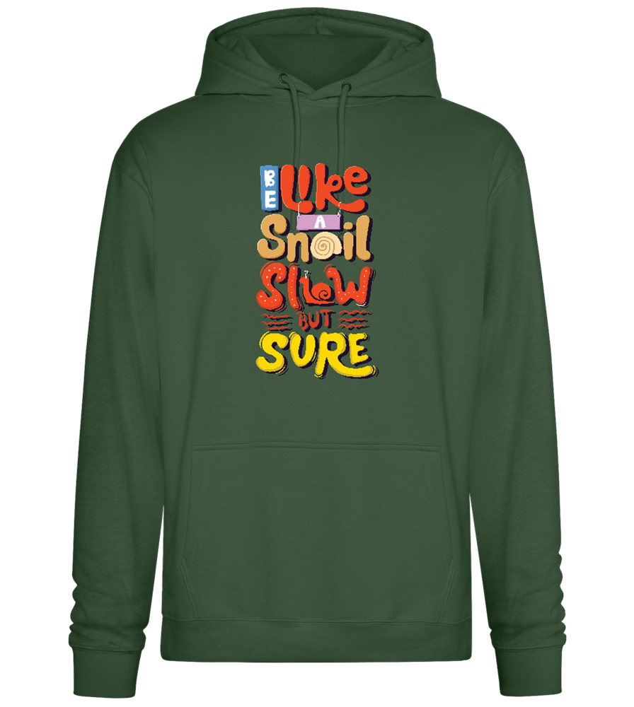 Slow but Sure Design - Premium Essential Unisex Hoodie_GREEN BOTTLE_front