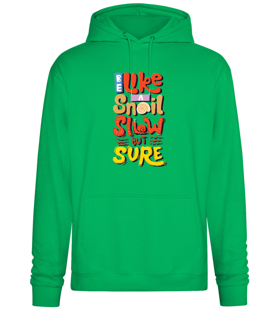 Slow but Sure Design - Premium Essential Unisex Hoodie_SPRING GREEN_front