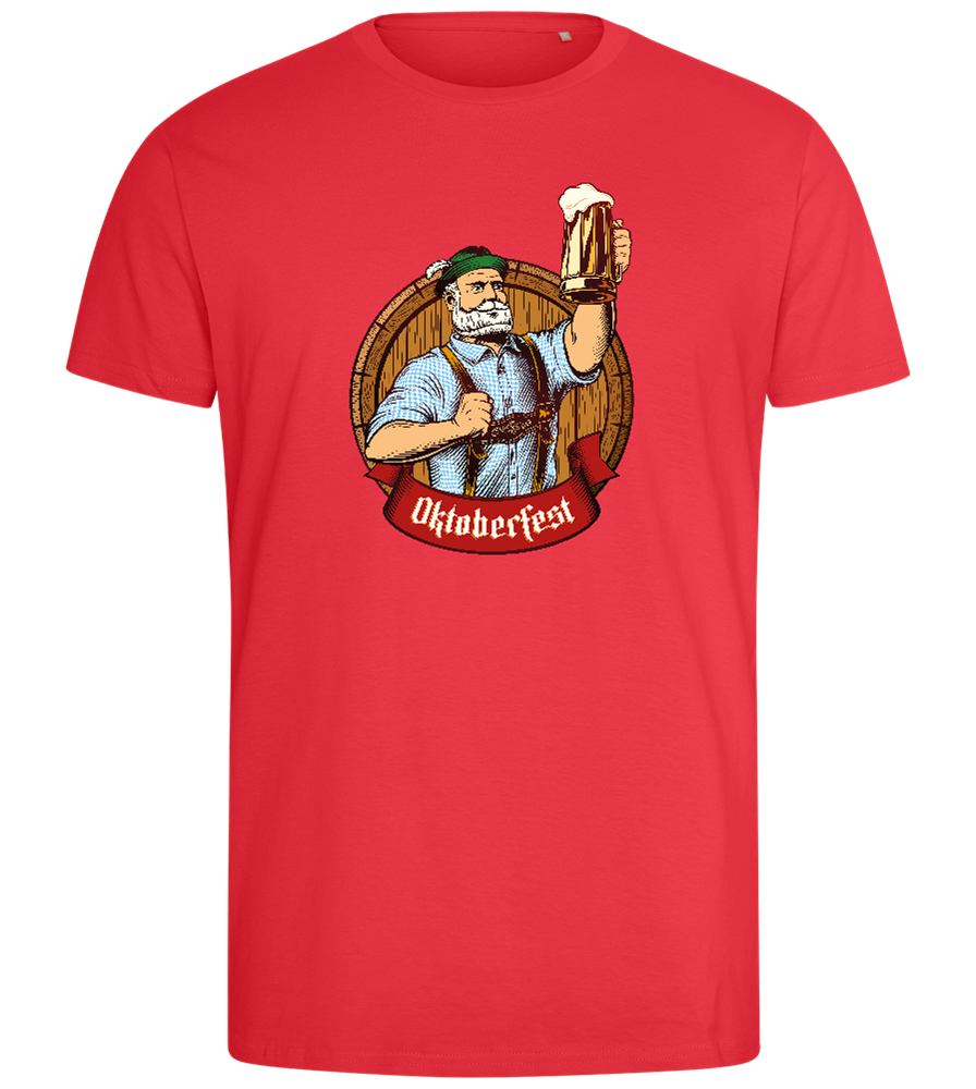 Oktoberfest Man Design - Comfort men's fitted t-shirt_BRIGHT RED_front