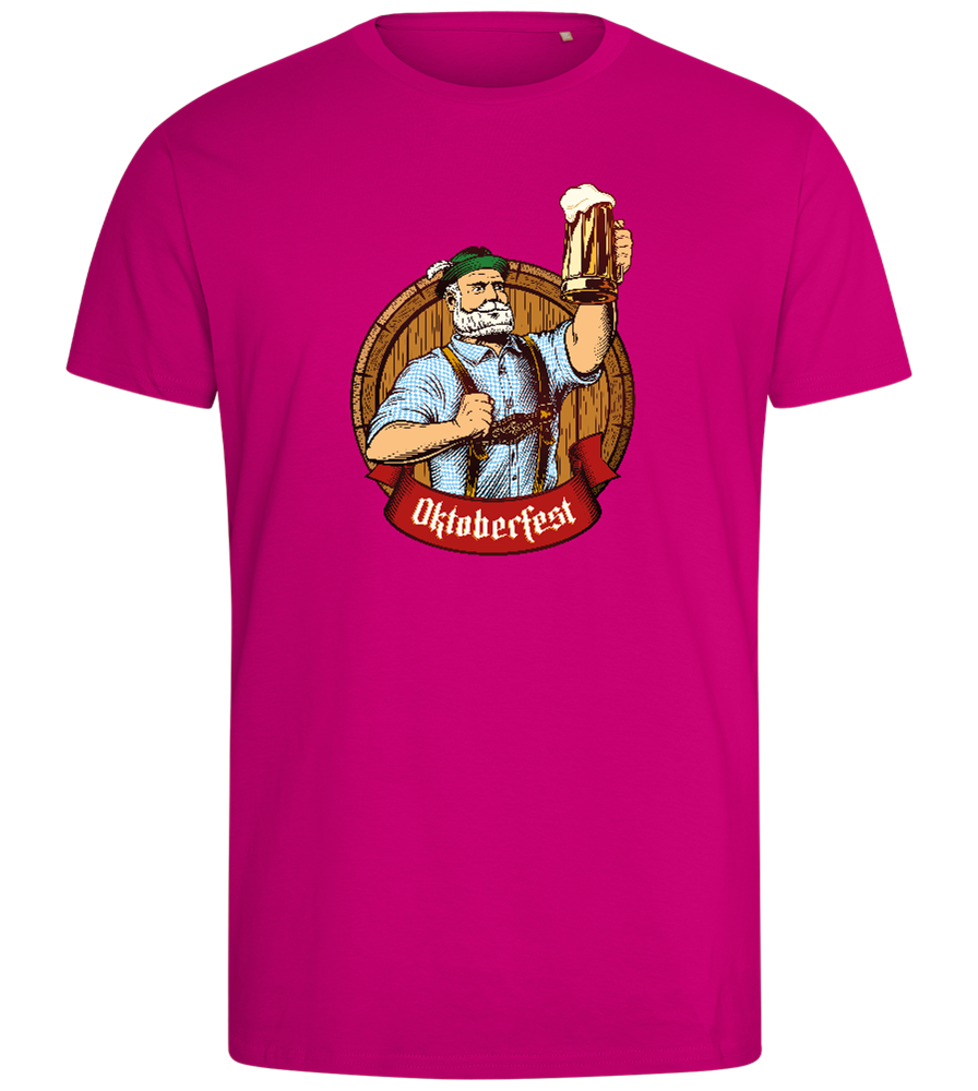 Oktoberfest Man Design - Comfort men's fitted t-shirt_FUCHSIA_front