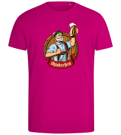 Oktoberfest Man Design - Comfort men's fitted t-shirt_FUCHSIA_front