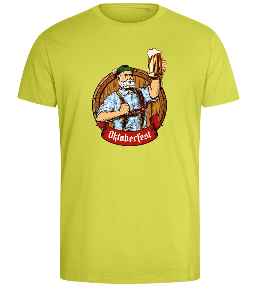 Oktoberfest Man Design - Comfort men's fitted t-shirt_GREEN APPLE_front