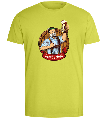 Oktoberfest Man Design - Comfort men's fitted t-shirt_GREEN APPLE_front