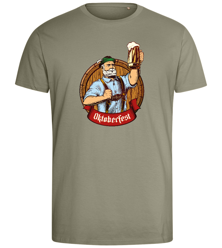 Oktoberfest Man Design - Comfort men's fitted t-shirt_KHAKI_front