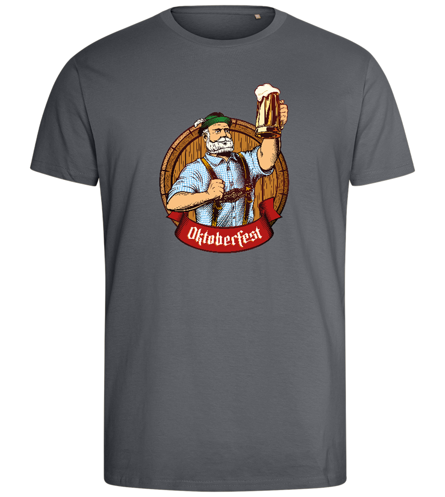 Oktoberfest Man Design - Comfort men's fitted t-shirt_MOUSE GREY_front