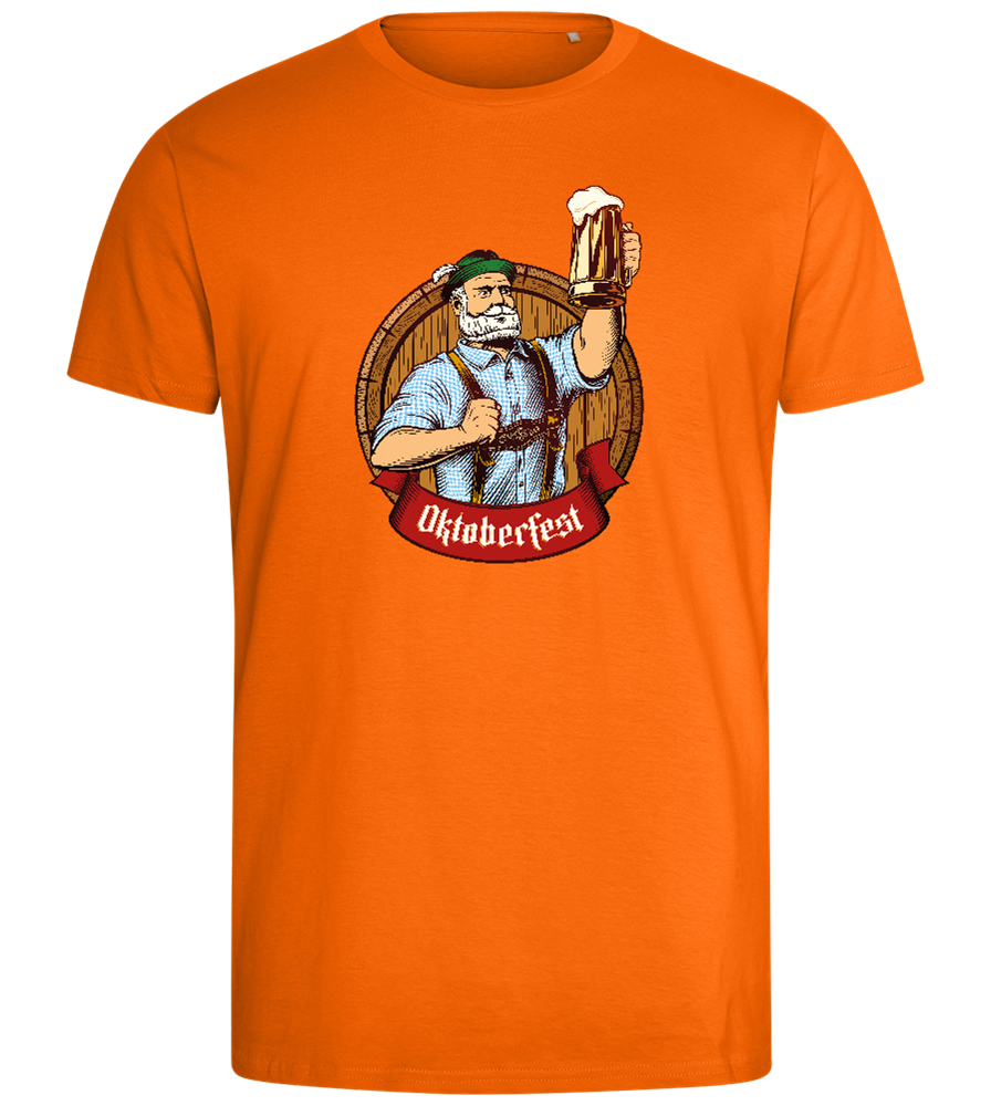 Oktoberfest Man Design - Comfort men's fitted t-shirt_ORANGE_front