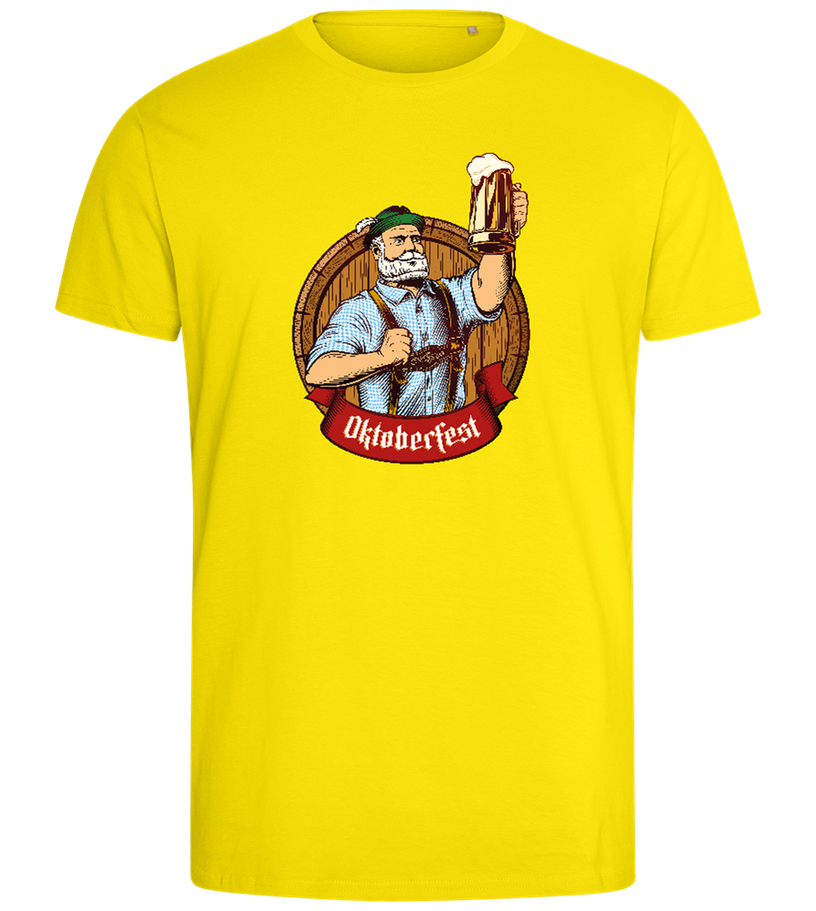 Oktoberfest Man Design - Comfort men's fitted t-shirt_YELLOW_front