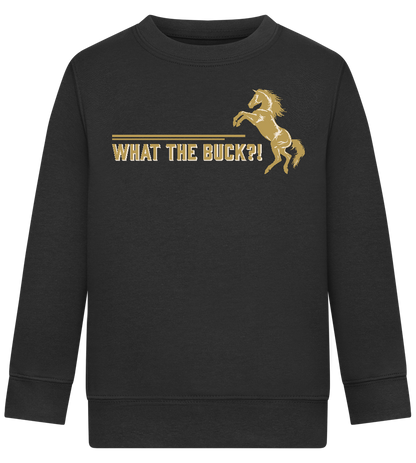 What The Buck Design - Comfort Kids Sweater_BLACK_front