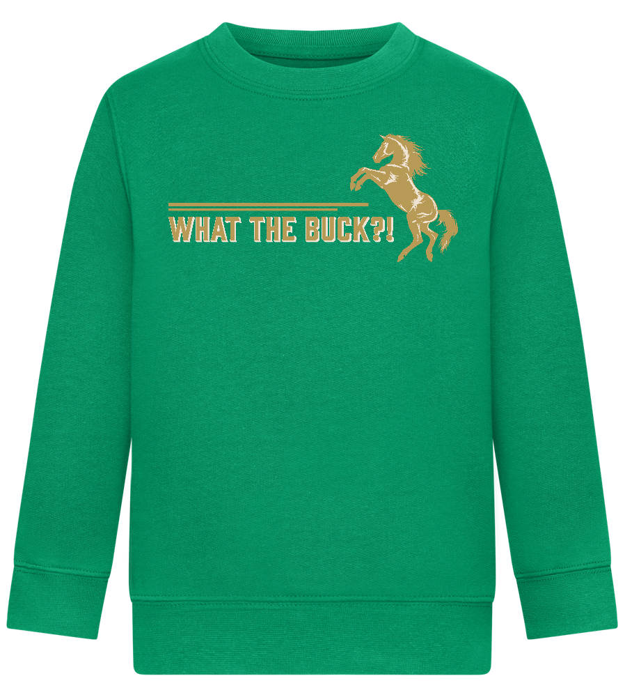 What The Buck Design - Comfort Kids Sweater_MEADOW GREEN_front