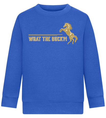 What The Buck Design - Comfort Kids Sweater_ROYAL_front