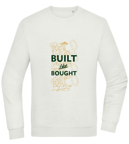 Built Not Bought Car Design - Comfort Essential Unisex Sweater_CREAMY GREEN_front