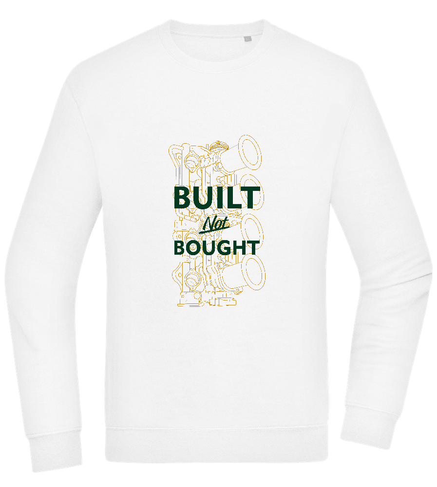 Built Not Bought Car Design - Comfort Essential Unisex Sweater_WHITE_front