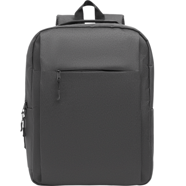 Slim RPET Laptop Backpack_STONE GREY_front