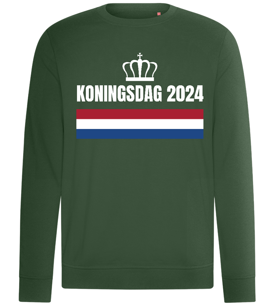 Kingsday Flag Design - Comfort unisex sweater_GREEN BOTTLE_front