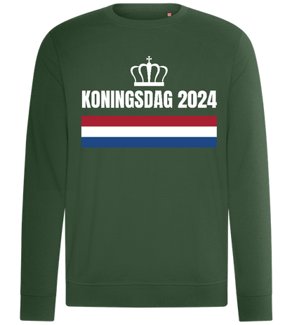 Kingsday Flag Design - Comfort unisex sweater_GREEN BOTTLE_front