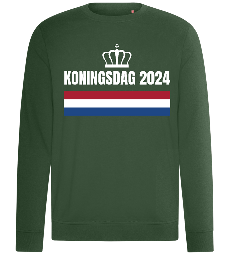 Kingsday Flag Design - Comfort unisex sweater_GREEN BOTTLE_front