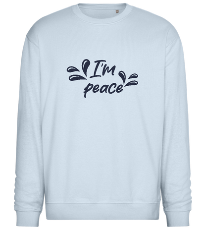 I'm Peace Design - Comfort Essential Unisex Sweater_CREAMY BLUE_front