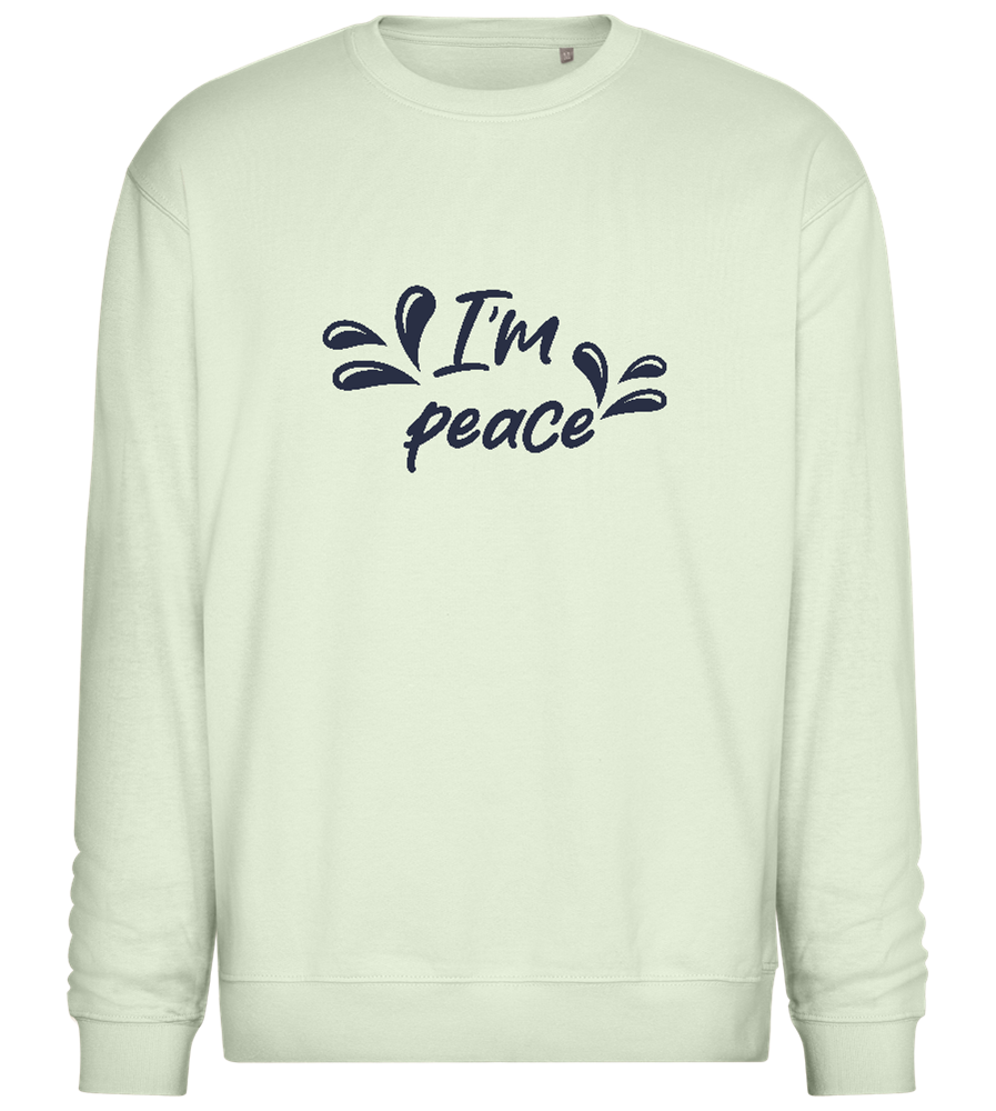 I'm Peace Design - Comfort Essential Unisex Sweater_CREAMY GREEN_front