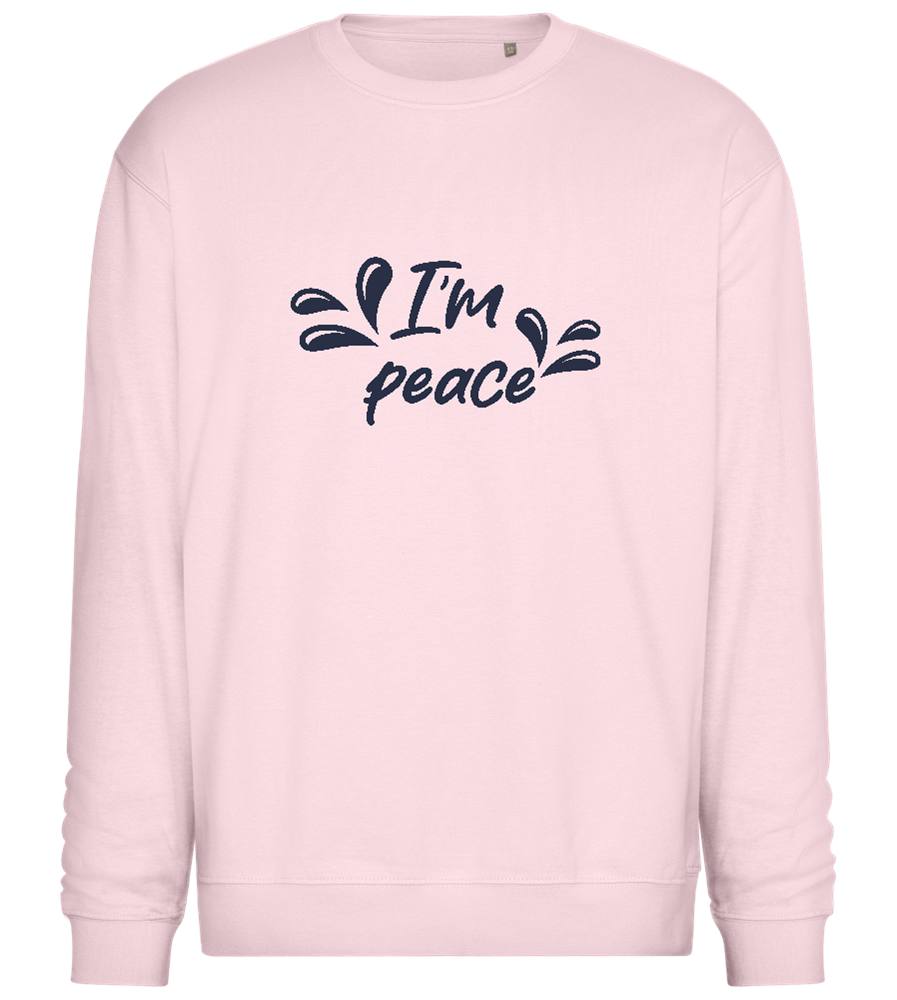 I'm Peace Design - Comfort Essential Unisex Sweater_LIGHT PEACH ROSE_front