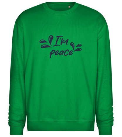 I'm Peace Design - Comfort Essential Unisex Sweater_MEADOW GREEN_front