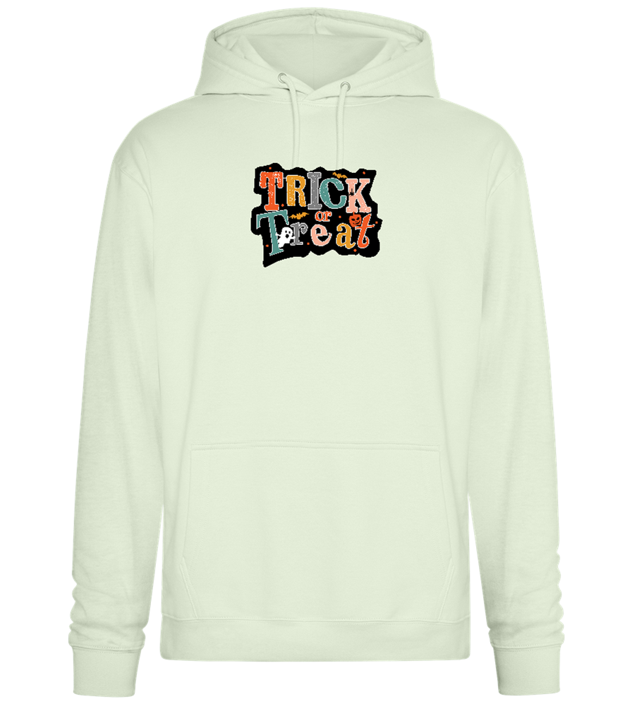 Spooky Trick or Treat Design - Premium Essential Unisex Hoodie_CREAMY GREEN_front