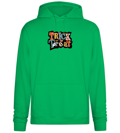 Spooky Trick or Treat Design - Premium Essential Unisex Hoodie_SPRING GREEN_front