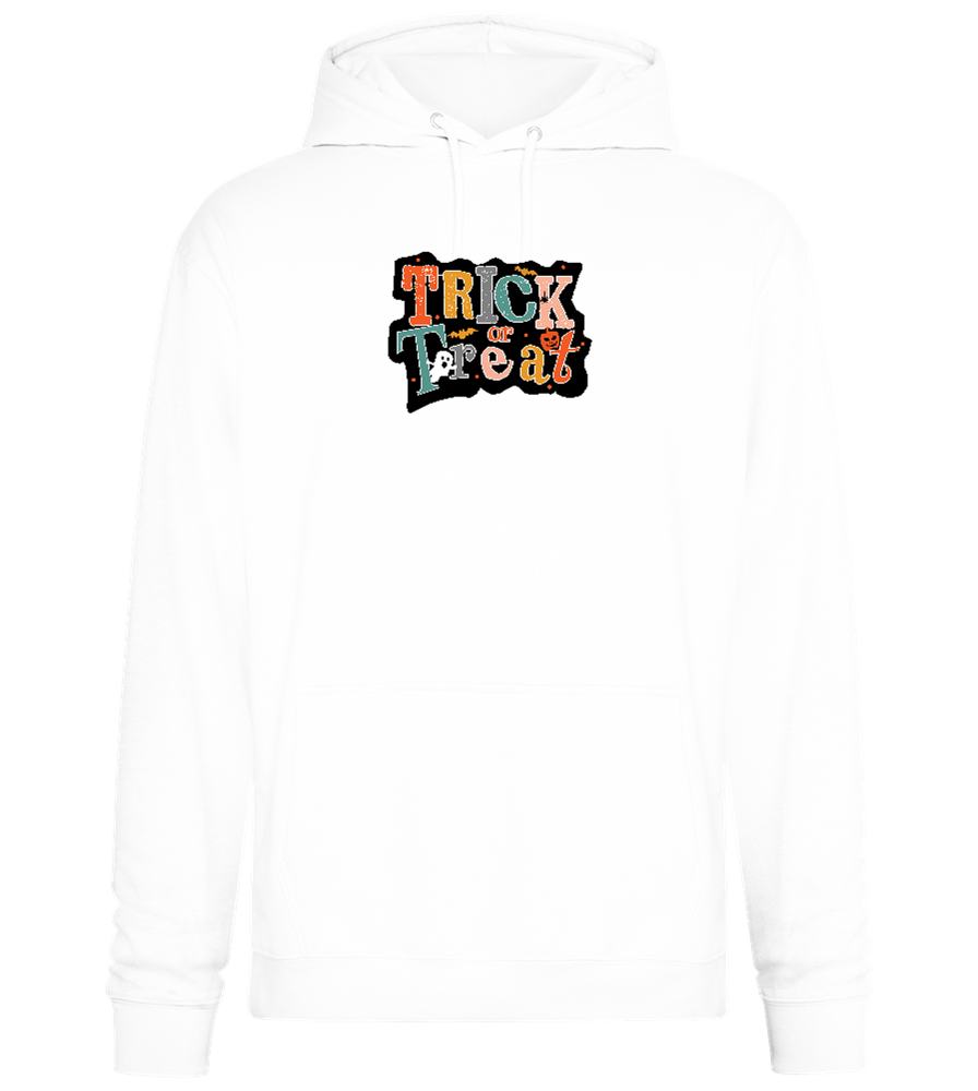 Spooky Trick or Treat Design - Premium Essential Unisex Hoodie_WHITE_front