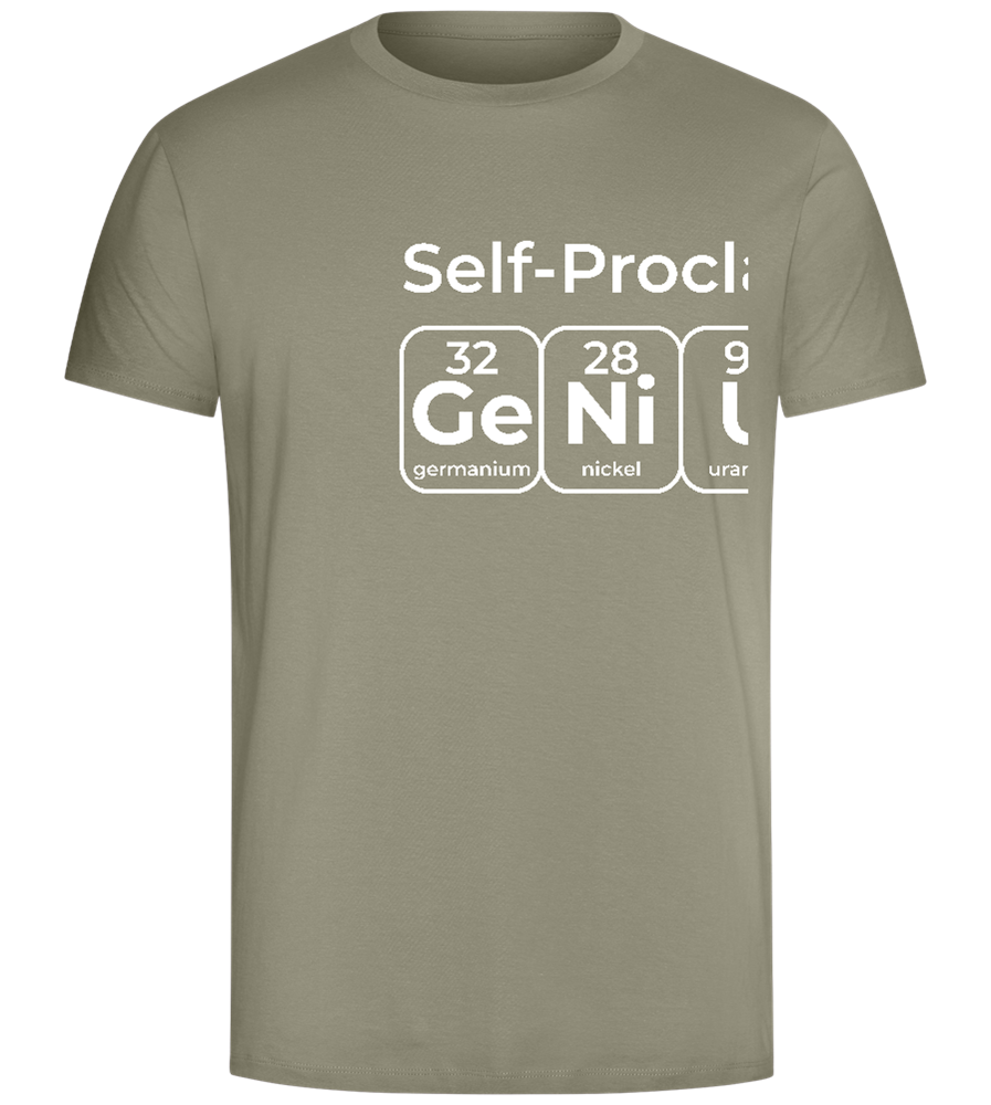 Periodic Table Genius Design - Comfort Unisex T-Shirt_KHAKI_front