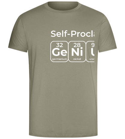 Periodic Table Genius Design - Comfort Unisex T-Shirt_KHAKI_front