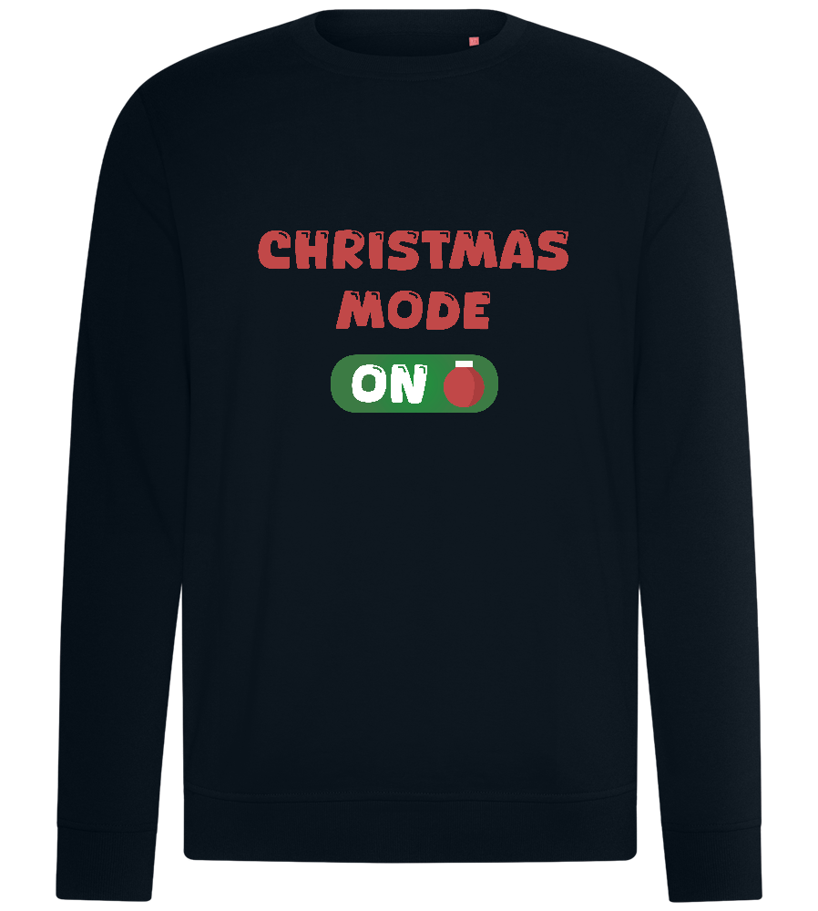 Christmas Mode ON Design - Comfort unisex sweater_BLACK_front