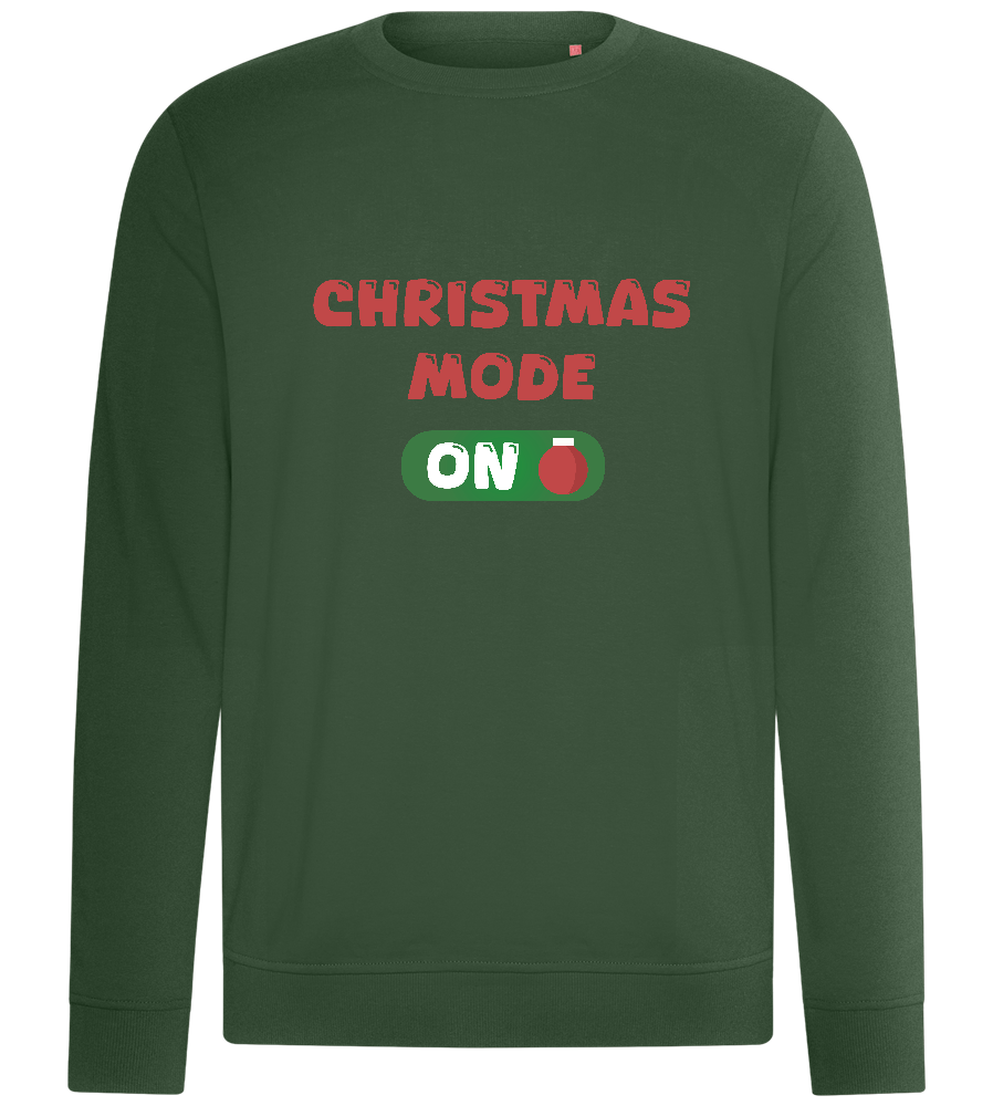 Christmas Mode ON Design - Comfort unisex sweater_GREEN BOTTLE_front