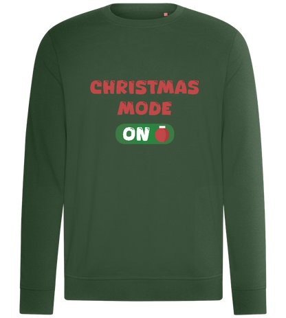 Christmas Mode ON Design - Comfort unisex sweater_GREEN BOTTLE_front