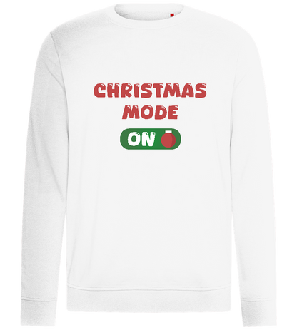 Christmas Mode ON Design - Comfort unisex sweater_WHITE_front