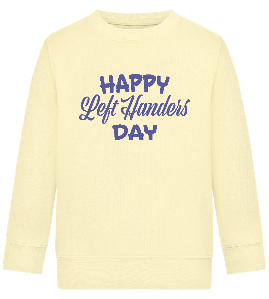 Happy Left Handers Day Design - Comfort Kids Sweater_AMARELO CLARO_front