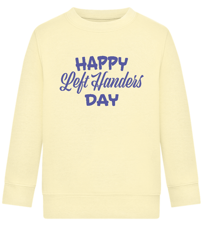 Happy Left Handers Day Design - Comfort Kids Sweater_AMARELO CLARO_front