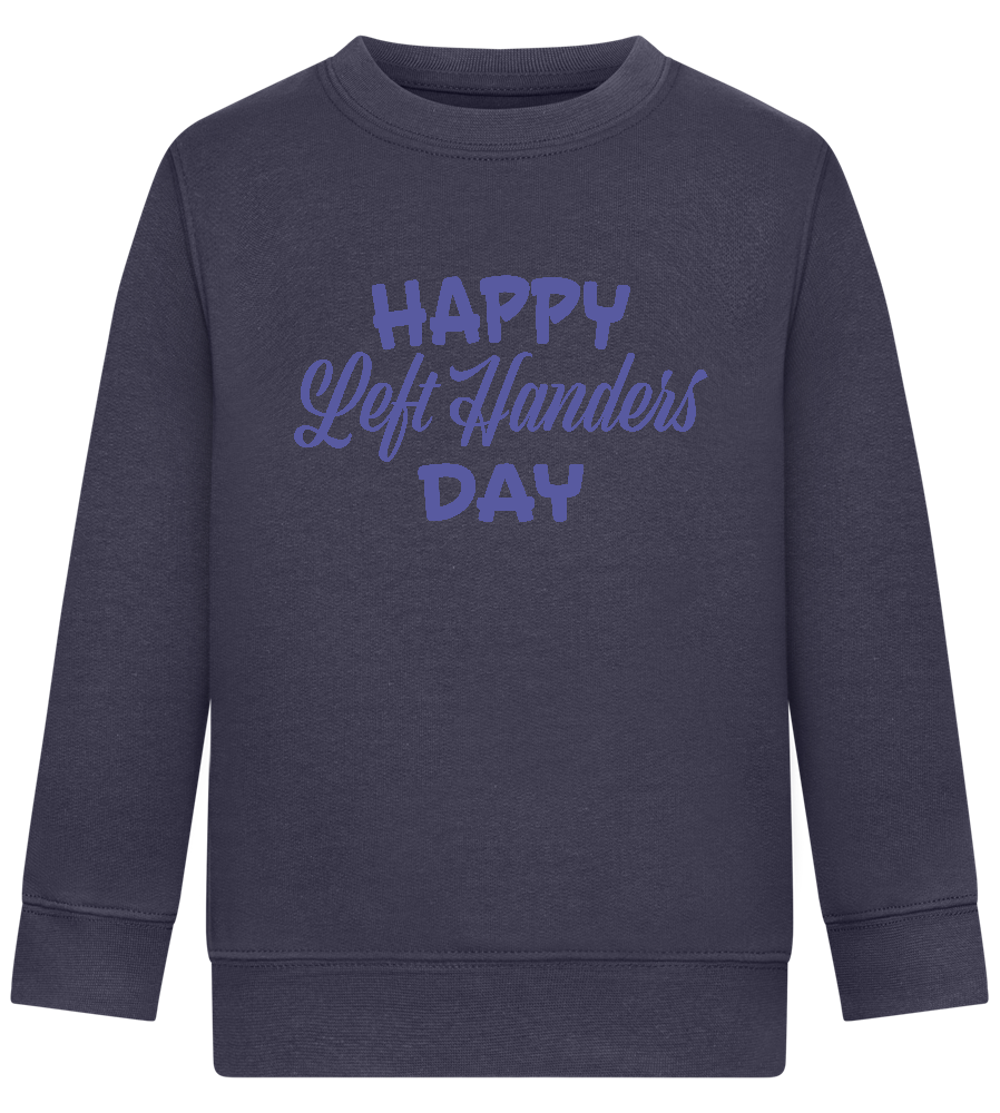 Happy Left Handers Day Design - Comfort Kids Sweater_FRENCH NAVY_front