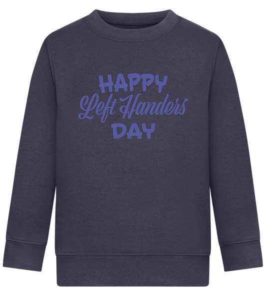 Happy Left Handers Day Design - Comfort Kids Sweater_FRENCH NAVY_front