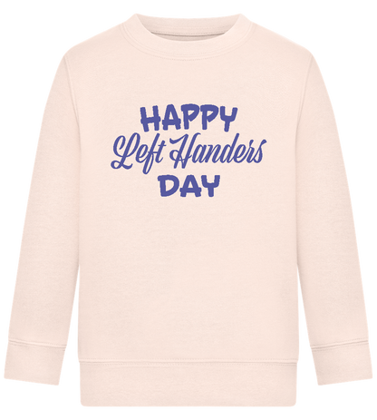 Happy Left Handers Day Design - Comfort Kids Sweater_LIGHT PEACH ROSE_front