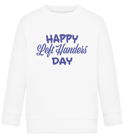 Happy Left Handers Day Design - Comfort Kids Sweater_WHITE_front