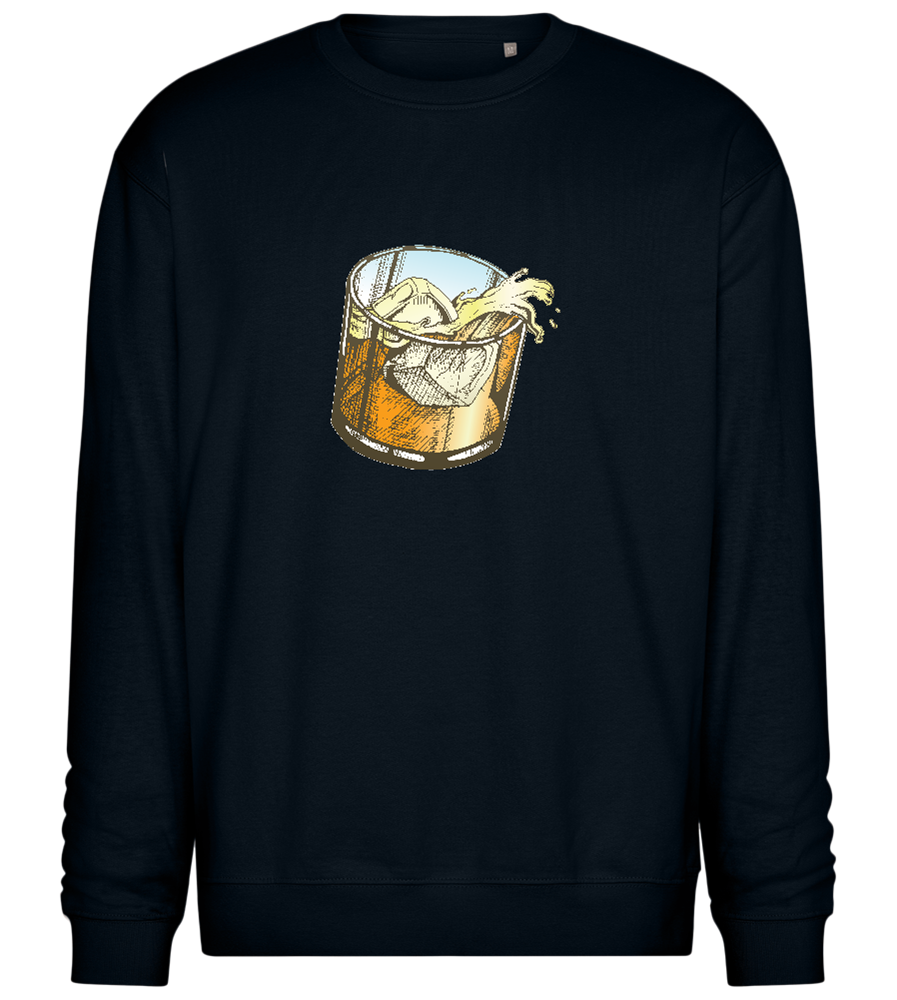 Whiskey Glass Design - Comfort Essential Unisex Sweater_BLACK_front