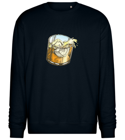 Whiskey Glass Design - Comfort Essential Unisex Sweater_BLACK_front