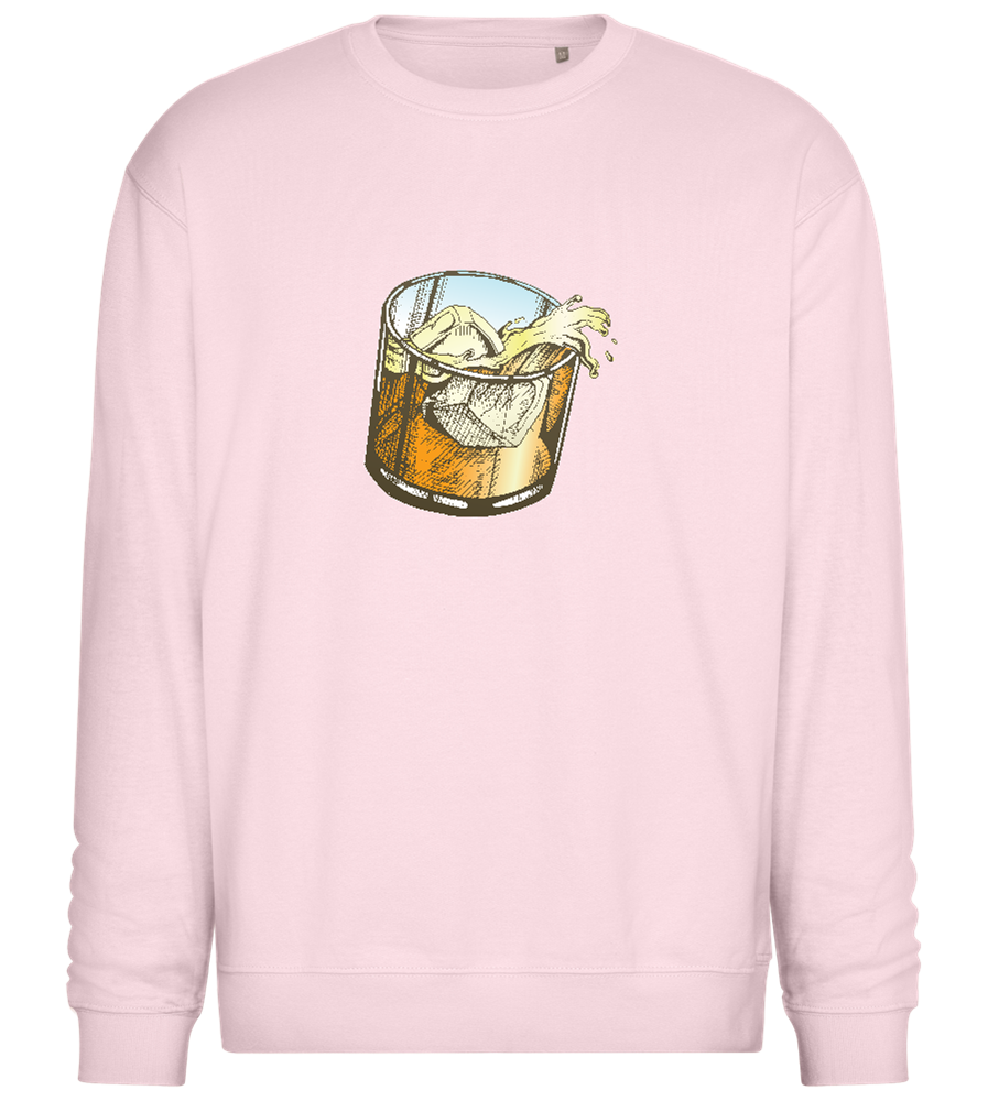 Whiskey Glass Design - Comfort Essential Unisex Sweater_LIGHT PEACH ROSE_front