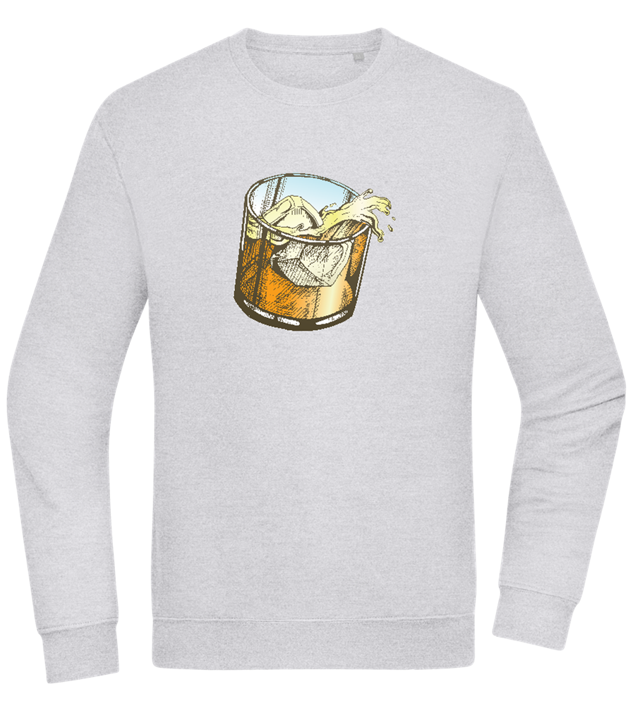 Whiskey Glass Design - Comfort Essential Unisex Sweater_ORION GREY II_front