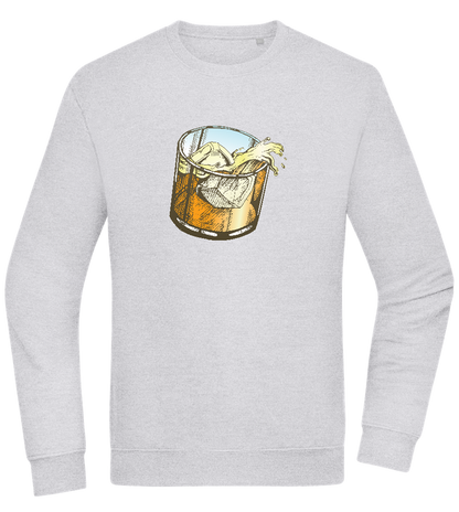 Whiskey Glass Design - Comfort Essential Unisex Sweater_ORION GREY II_front