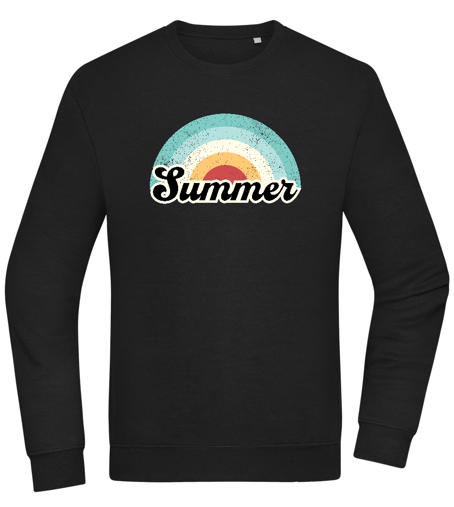 Summer Rainbow Design - Comfort Essential Unisex Sweater_BLACK_front