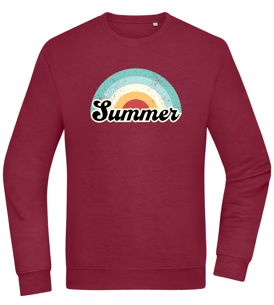 Summer Rainbow Design - Comfort Essential Unisex Sweater_BORDEAUX_front