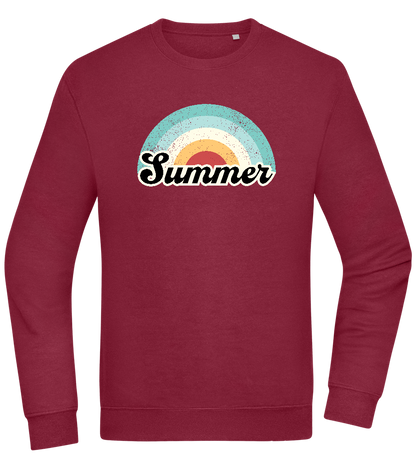 Summer Rainbow Design - Comfort Essential Unisex Sweater_BORDEAUX_front