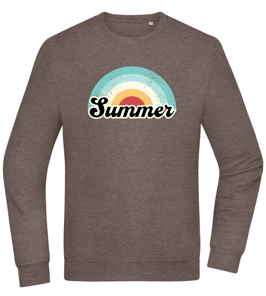 Summer Rainbow Design - Comfort Essential Unisex Sweater_CHARCOAL CHIN_front